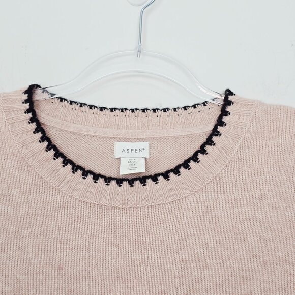NWT Aspen Merino Wool Knit Sweater Size L Pink - Coquette - Picture 4 of 8